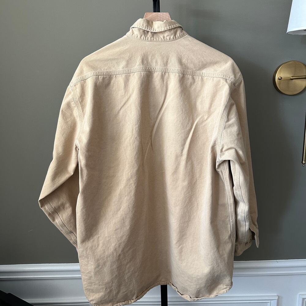 Carhartt Men’s Thick Work Shirt Size Lg Beige (No tag) - Picture 4 of 5
